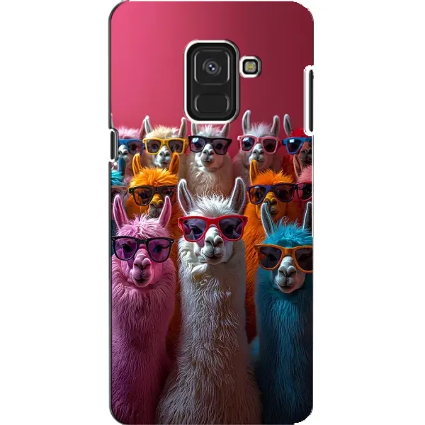 Чехол с принтом «Ламы в очках» для Samsung Galaxy A8 2018 (A530F)