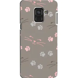 Чехол с рисунком кот на Samsung A8, A8 2018, A530F (Лапы и усы)