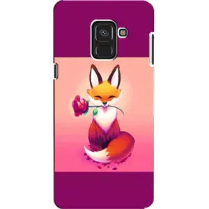 Чохли з картинкою Лисичка для Samsung A8, A8 2018, A530F (VPrint) (Лиса з трояндою)