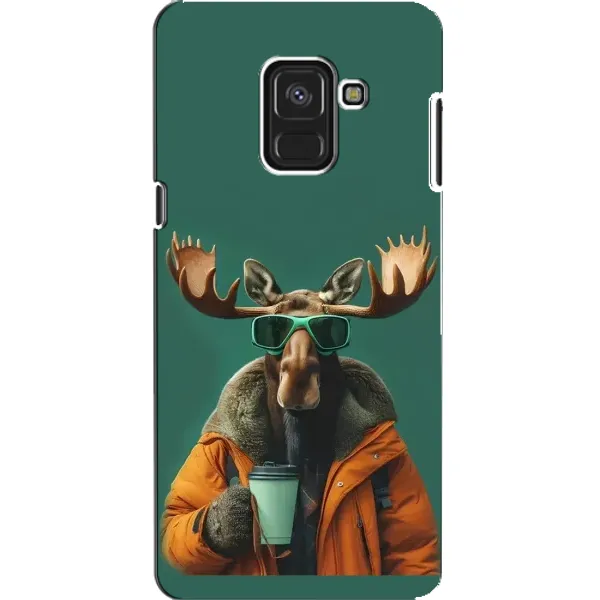 Чехол с принтом «Лось с кофе» для Samsung Galaxy A8 2018 (A530F)