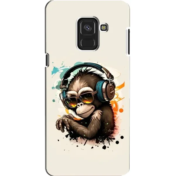 Чехол с принтом «Макака в наушниках» для Samsung Galaxy A8 2018 (A530F)