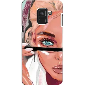 Чехол с печатью для Samsung A8, A8 2018, A530F - (Мода) (AlphaPrint) (Макияж)