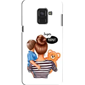 Чохол з друком для Samsung A8, A8 2018, A530F - (Мама з дитинкою) (AlphaPrint) (Мама з синочком)
