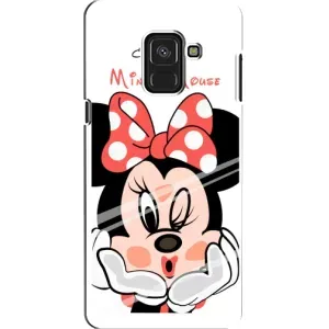 Эксклюзивный чехол для Samsung A8, A8 2018, A530F (AlphaPrint - Мультяшные) (Маус Минни)