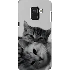 Чехол с рисунком кот на Samsung A8, A8 2018, A530F (Пара котов)