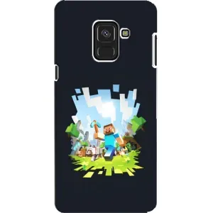Чохол Майнкрафт на Samsung A8, A8 2018, A530F (AlphaPrint) Minecraft (персонажі Minecraft)