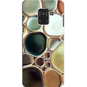 Мраморний чехол на Samsung A8, A8 2018, A530F (VPrint) (Радужний Мрамор)