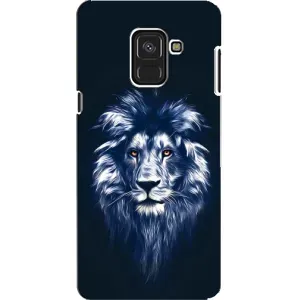 Чехол со Львом для Samsung A8, A8 2018, A530F (VPrint) (Синий Лев)
