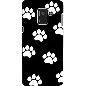 Чехлы с собаками для Samsung A8, A8 2018, A530F (VPrint) (Следы собаки)