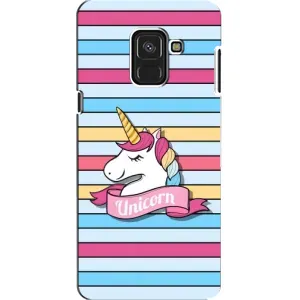 Чехол для «Самсунг» А8, А8 2018, А530Ф - (Единорожки - Новинки) (AlphaPrint) (Unicorn)