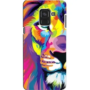 Чехол со Львом для Samsung A8, A8 2018, A530F (VPrint) (Яркий Лев)