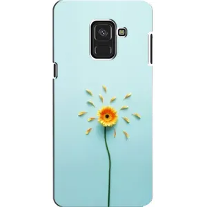 Чохли з квітами для Samsung A8, A8 2018, A530F (VPrint) (Жовта квітка)
