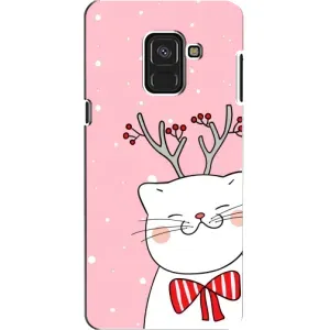 Новогодние Чехлы для «Самсунг» А8, А8 2018, А530Ф (VPrint) (Зимний кот)