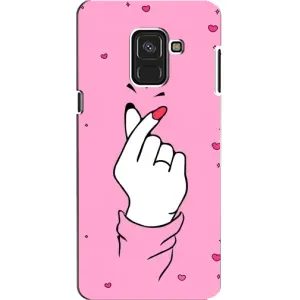 Чехол с принтом для Samsung A8, A8 2018, A530F (AlphaPrint - Знак сердечка)