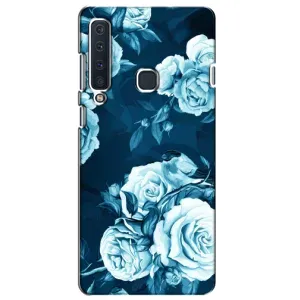 Чехлы (ART) Цветы на Samsung Galaxy A9 2018, A920 (VPrint) (Голубые Бутоны)