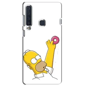 Чехол с Симпсонами для Samsung Galaxy A9 2018, A920 (VPrint) (Гомер с пончиком)