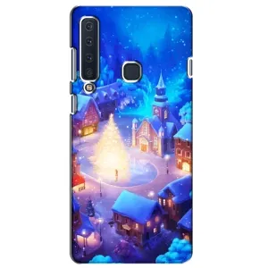 Рождественские Чехлы для Samsung Galaxy A9 2018, A920 (VPrint) (Рождественский город)