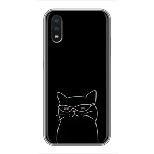 Чохол з малюнком кіт на Samsung Galaxy A01 Core (Байдужий кіт)