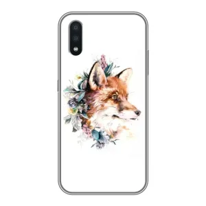 Чохли з картинкою Лисичка для Samsung Galaxy A01 Core (VPrint) (Лиса в квітах)