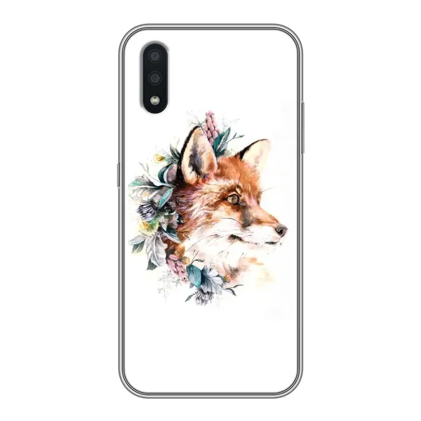 Чохол з принтом «Лиса в квітах» для Samsung Galaxy A01 Core