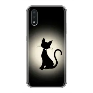 Чохол з принтом для Samsung Galaxy A01 Core (AlphaPrint) Модні коти (Силует котика)