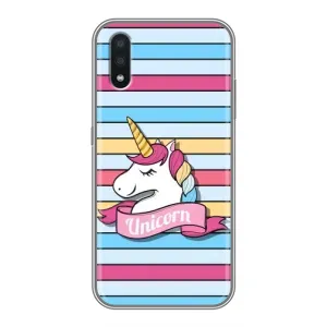 Чехол для Самсунг А01 Кор - (Единорожки - Новинки) (AlphaPrint) (Unicorn)
