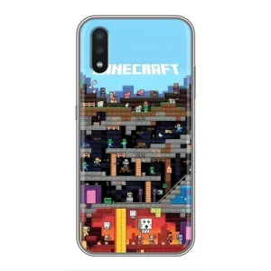 Чохол Майнкрафт на Samsung Galaxy A01 (AlphaPrint) Minecraft (фон Minecraft)