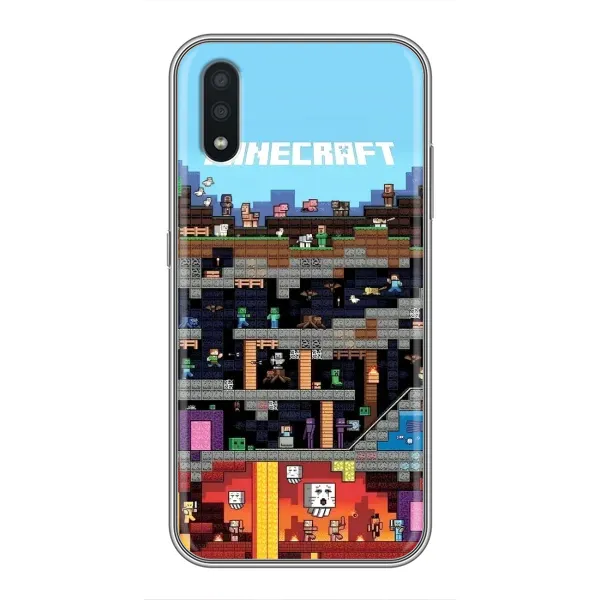 Чехол с принтом «фон Minecraft» для Samsung Galaxy A01