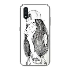 Чехол с печатью для Samsung Galaxy A01 - (Мода) (AlphaPrint) (Фото девочки)