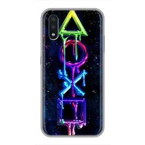Чехлы с тематикой Киберспорт для Samsung Galaxy A01 (VPrint) (Pleystation лого)