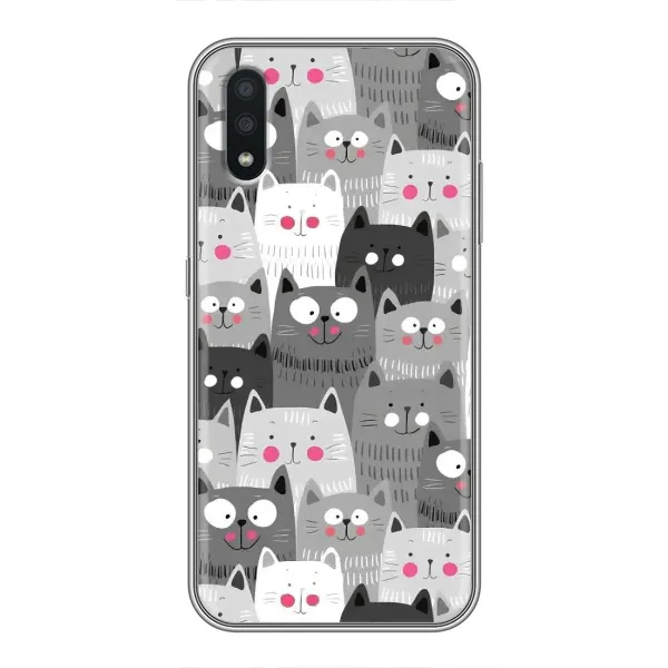 Чехол с принтом «Рисованные котики» для Samsung Galaxy A01 Чехол с принтом «Рисованные котики» для Samsung Galaxy A01