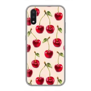 Чехлы с Фруктами для Samsung Galaxy A01 (VPrint) (Вишня)