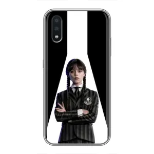 Чехлы Венсдей на Samsung Galaxy A01 Уэнсдей (AlphaPrint) (W-Wednesday)