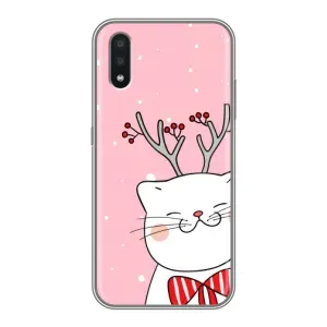 Новогодние Чехлы для Самсунг А01 (VPrint) (Зимний кот)