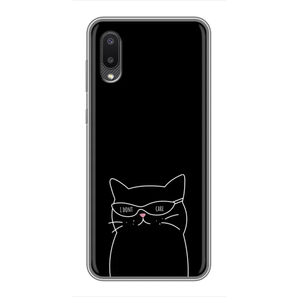 Чехол с принтом «Равнодушный кот» для Samsung Galaxy A02