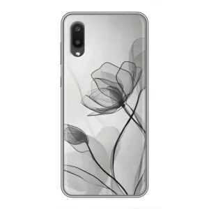 Чехол с принтом «Черные цветы» для Samsung Galaxy A02