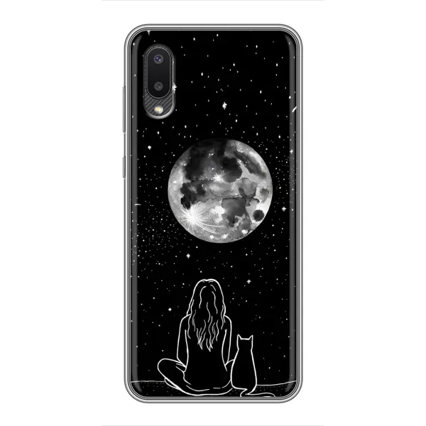 Чехол с принтом «Девушка с котом» для Samsung Galaxy A02