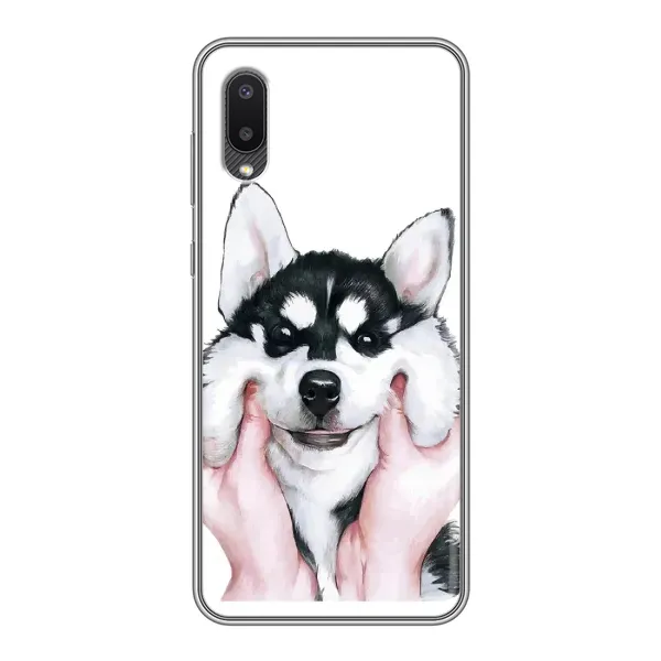 Чохол з принтом «Радісний Хаскі» для Samsung Galaxy A02