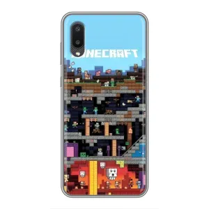 Чохол Майнкрафт на Samsung Galaxy A02 (AlphaPrint) Minecraft (фон Minecraft)