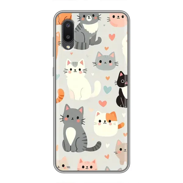 Чехол с принтом «Коллаж котов» для Samsung Galaxy A02