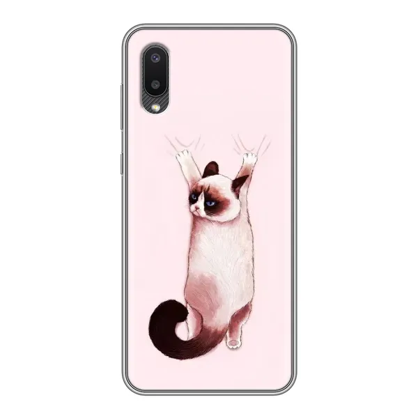 Чехол с принтом «Котик падает» для Samsung Galaxy A02