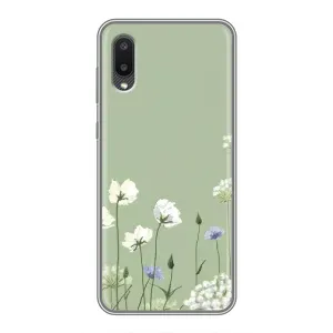 Чехол с принтом «Цветы на зеленом» для Samsung Galaxy A02