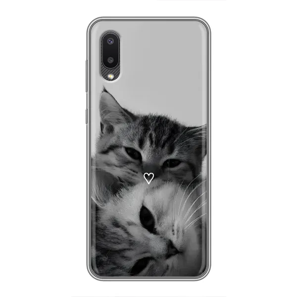 Чехол с принтом «Пара котов» для Samsung Galaxy A02