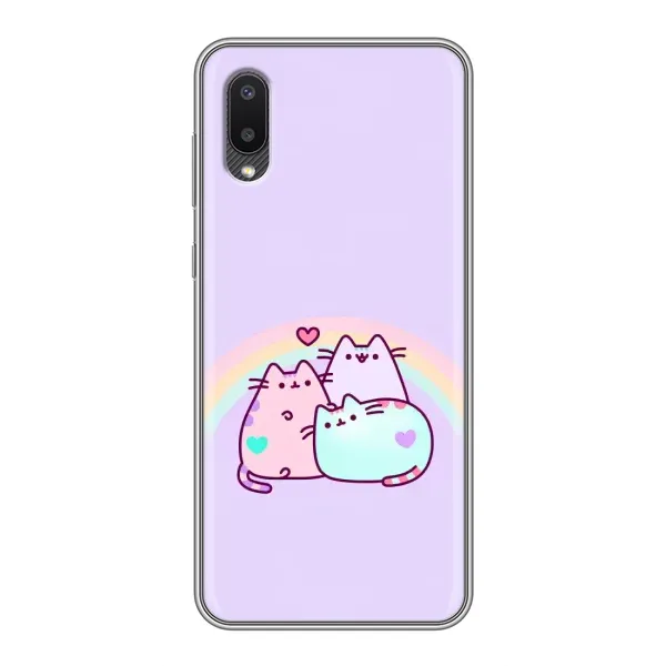 Чехол с принтом «Радужные котики» для Samsung Galaxy A02