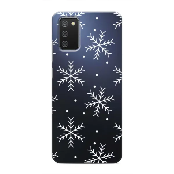 Чехол с принтом «Белые снежинки» для Samsung Galaxy A02s Чехол с принтом «Белые снежинки» для Samsung Galaxy A02s