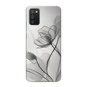Чохол з принтом «Чорні квіти» для Samsung Galaxy A02s