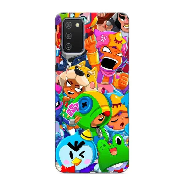 Чехол с принтом «герои Бравл Старс» для Samsung Galaxy A02s