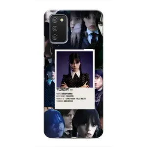 Чехлы Венсдей на Samsung Galaxy A02s Уэнсдей (AlphaPrint) (коллаж Уэнздей)