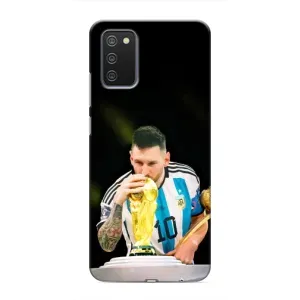 Чохли для Samsung Galaxy A02s (Leo чемпіон) (AlphaPrint) (Кубок Мессі)