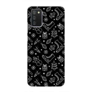 Новогодние, Праздничные Чехлы для Samsung Galaxy A02s - 2024 год (Новогодний фон)